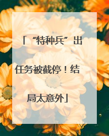 “特种兵”出任务被截停！结局太意外